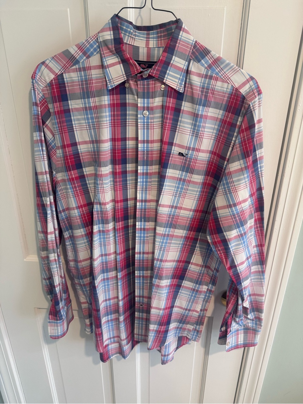 Vineyard Vines Red, Blue & White Plaid Button-Down Shirt